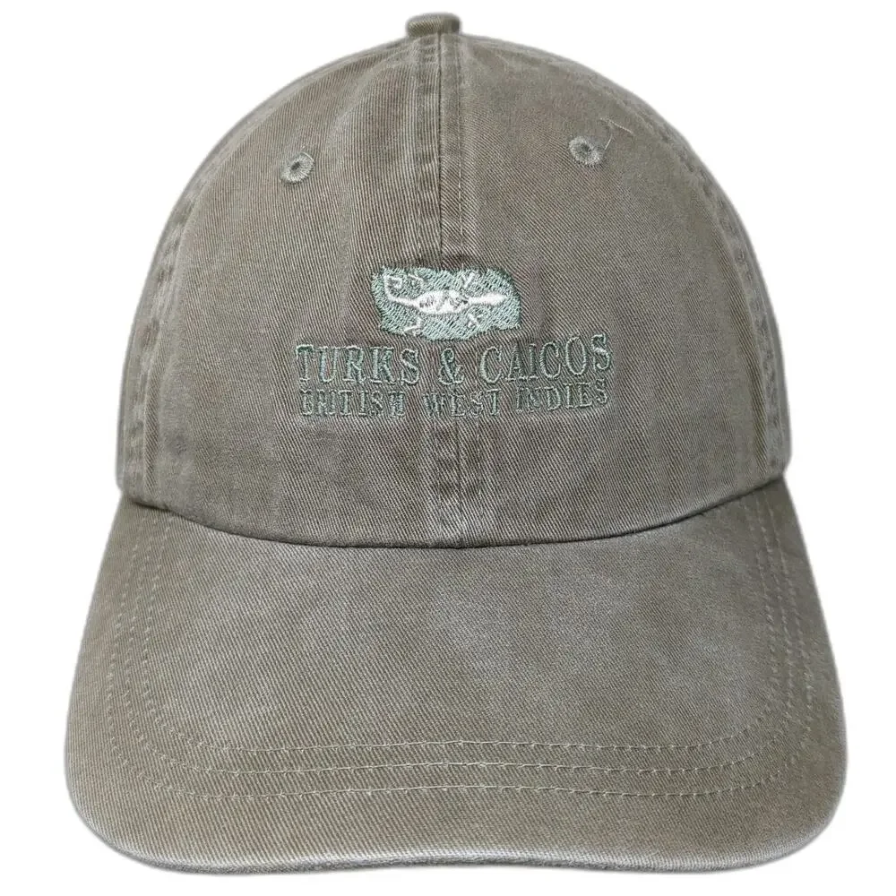 Ahead Baseball Cap Green One Size Turks & Caicos British West Indies Lizard Hat
